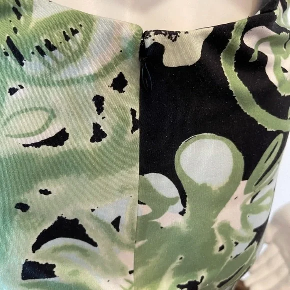 Emilio Pucci Black and Green Floral Wedding Dress - Picture 11 of 15